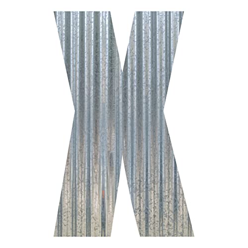 Corrugated Metal Letter (6 Inch, X)