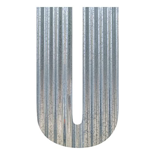 Corrugated Metal Letter (9 Inch, U)