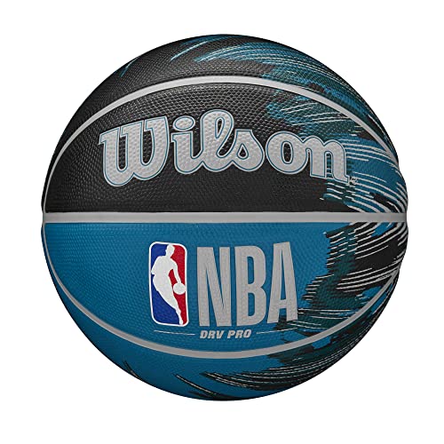 WILSON NBA DRV Pro Streak Outdoor Basketball - Size 6-28.5", Black/Blue