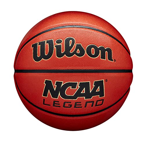 Wilson NCAA Legend Basketball - Size 6 - 28.5", Orange/Black