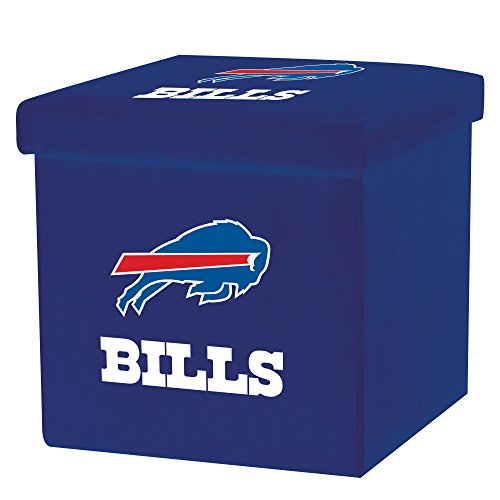 Franklin Sports NFL Buffalo Bills Storage Ottoman with Detachable Lid 14 x 14 x 14 - Inch