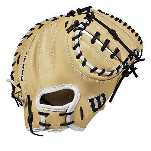 Wilson 2021 A2000 CM33 33" Baseball Catcher's Mitt - Blonde/Black, Right Hand Throw