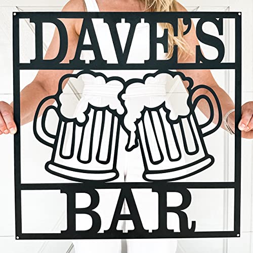 Custom Metal Bar Sign | Personalized Bar Man Cave Decor | Garage Sign | Home Bar Sign | Patio Bar Sign | Pub Tavern Decor | Gifts for Him