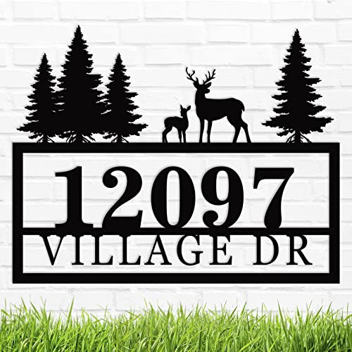 Address Numbers for Houses Address Signs for Houses Custom House Number Sign Personalized Metal Address Plaque Metal Outdoor Address Sign Outdoor Sign Custom Numbers for a House Housewarming Gift