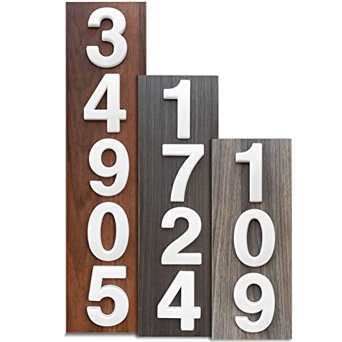 Address Numbers for House | Modern House Numbers for Outside Plaque | 4 Colors, Max 6 Digits | Vertical Horizontal Address Plaques Wooden Nunmers Sign | Housewarming Gifts