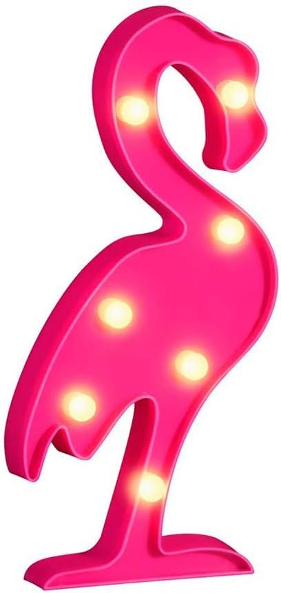 Marquee Sign Lights, LED Marquee Letter Lights Sign Marquee Night Light for Kids Room Lamp Battery Operated (Flamingo)