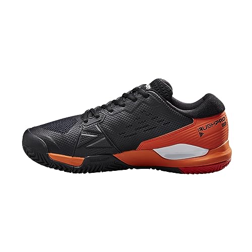 WILSON Rush Pro Ace Tennis Shoes Black/Vermillion Orange/White 11 D (M)