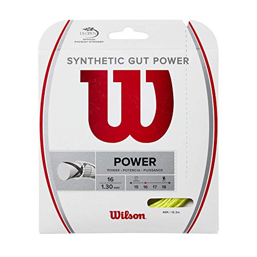 Wilson Synthetic Gut Power 16 Tennis String - 200m Reel, Yellow