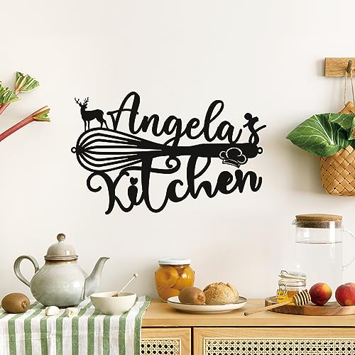 Custom Kitchen Name Sign, Personalized Kitchen Signs, Metal Kitchen Wall Decor,House Warming Gifts New House,Custom Metal Sign,Kitchen Gifts,Mothers Day Gifts,Gifts for Grandma,Christmas Gifts