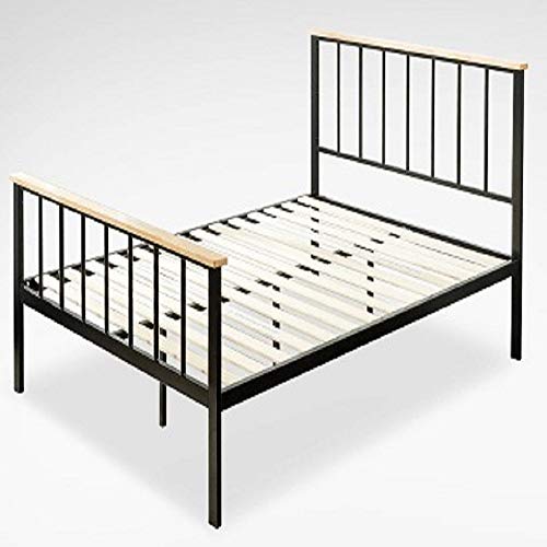 Zinus Brianne Metal and Wood Platform Bed, Queen
