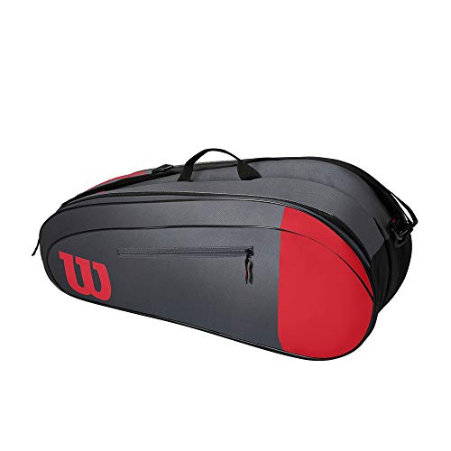 WILSON Sporting Goods Tennis Bag, RED/GRAY, No Size (WR8009803001)