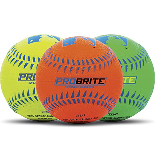 Franklin Sports - Pro Brite - Neon Rubber Teeball - MLB - Youth Tball - Baseball + Softball - Indoor & Outdoor Use