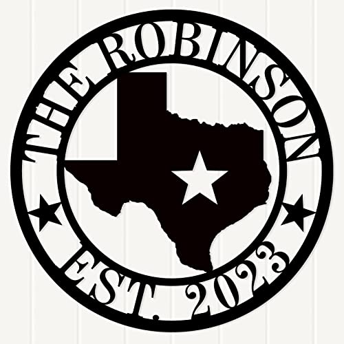 Texas Home Sign Texas State Sign Personalized Texas Metal Monogram Sign Custom Texas Shaped Sign Family Name Sign Welcome to Texas Sign Texas Map Sign