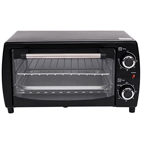 Costway 750W Electric Toaster Oven, Pizza Oven Broiler 10L Countertop Black