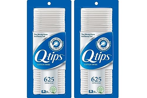 Q-tips Cotton Swabs For Hygiene and Beauty Care Original Cotton Swab Made With 100% Cotton 625 Count (Pack of 2)