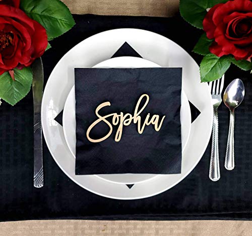 Custom Name Place Settings - Small Personalized Name Place Card Signs - Small Wood Names