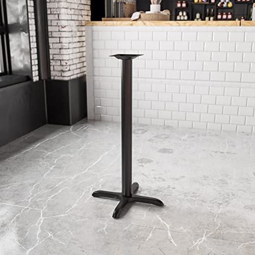 Flash Furniture 22'' x 22'' Restaurant Table X-Base with 3'' Dia. Bar Height Column