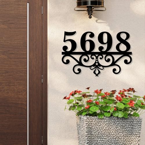 Custom House Number Sign, Metal Address Sign, Personalized Address Numbers for House, House Number Large Metal Wall Sign, Address Plaque Metal Decor, Housewarming Gift