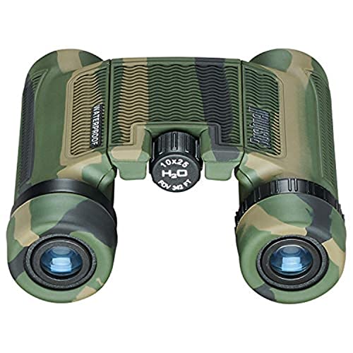 Bushnell H2O Waterproof/Fogproof Compact Roof Prism Binocular, Camo, 10 x 25-mm