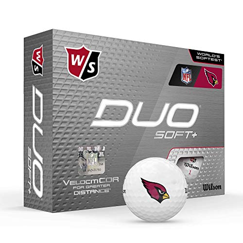 WILSON Duo Soft+ NFL Golf Balls (1 Dozen)-Arizona,White