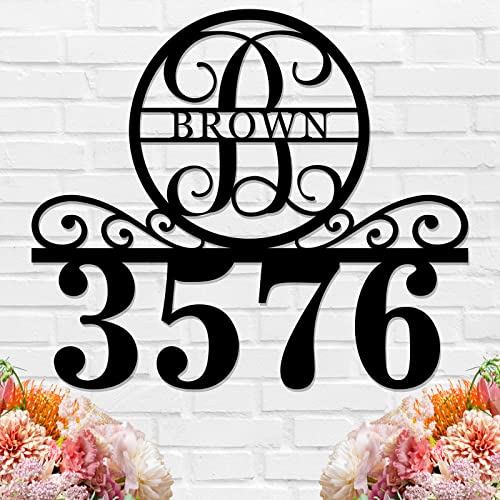 Custom Name Sign Family Last Name Sign Personalized House Number Sign Address Numbers for House Address Plaques for House Numbers Personalized Name sign with House Number Housewarming Gift