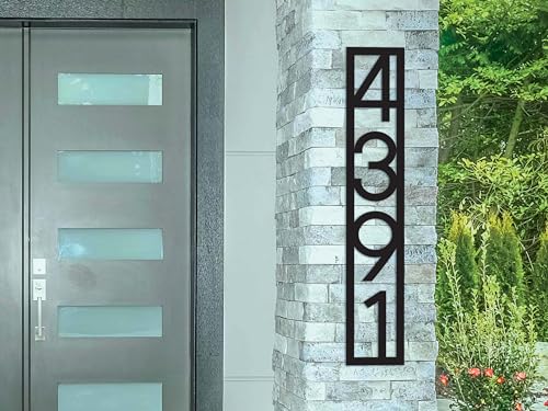 Personalized Metal House Number Sign | Personalized Address Sign | Modern House Numbers | Handmade Metal Address Sign | Custom Address Plaque | Vertical House Numbers