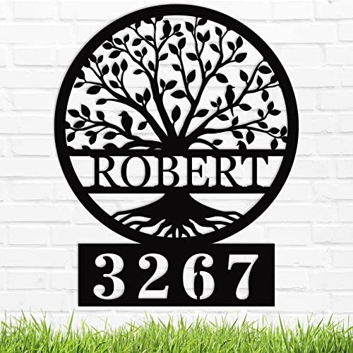 Personalized House Number Sign Custom Address Numbers for Houses House Numbers for Outside Metal Address Name Sign Metal Address Signs for Houses Address Plaques for House Numbers Housewarming Gift