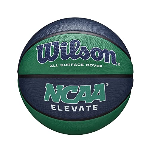 Wilson NCAA Elevate Basketball - Size 6-28.5", Green/Navy