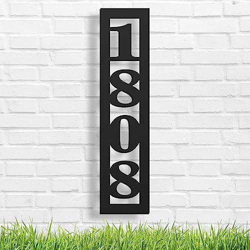 Custom Address Marker, Address Numbers for Houses, Vertical House Number, Metal Address Sign