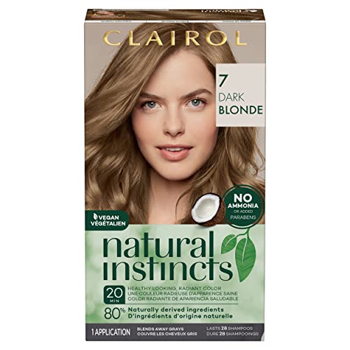 Clairol Natural Instincts Demi-Permanent Hair Dye, 7 Dark Blonde Hair Color, Pack of 1
