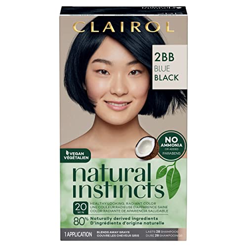 Clairol Natural Instincts Demi-Permanent Hair Dye, 2BB Blue Black Hair Color, Pack of 1