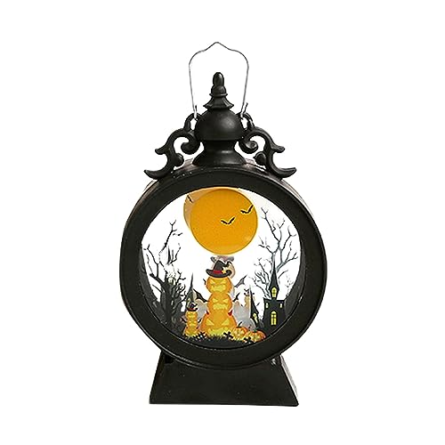 Halloween Decorations Wind Lamp Ornaments Architecture Witch Pumpkin Electronic Candle Lamp Halloween Bar Scary Atmosphere Arrangement Hanging Decorations Sky Lights for Bedroom under 10 (B, One Size)