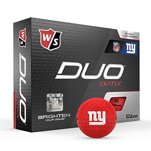 WILSON Duo Soft NFL Golf Balls (1 Dozen)-New York Giants,Red