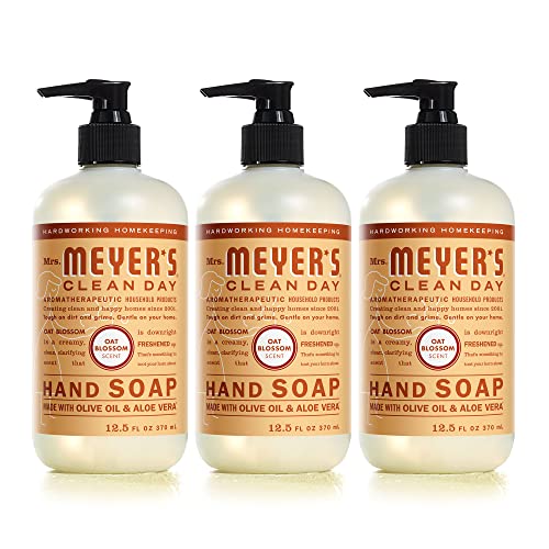 Mrs. Meyer's Clean Day Liquid Hand Soap, Cruelty Free and Biodegradable Formula, Oat Blossom Scent, 12.5 oz