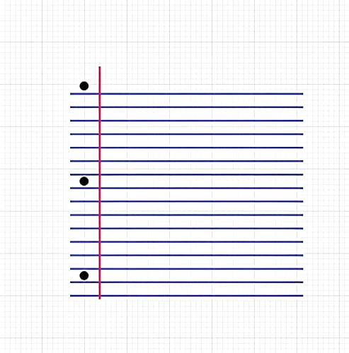 2 part Notebook Paper Print Stencil - Reusable Cookie and Airbrush Stencil for Decorating