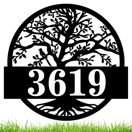 Personalized Metal House Sign,Custom Modern Metal House Sign,Metal Address Signs for Outside,Personalized Address Sign, Address Numbers for Houses, Metal Address Plaques for House Numbers