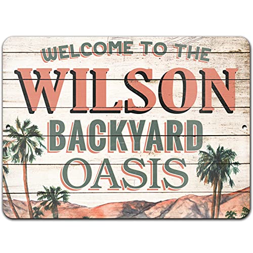 Custom Backyard Oasis Outdoor Metal Patio Sign