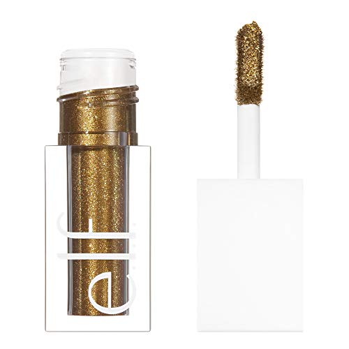 e.l.f., Liquid Glitter Eyeshadow, Long Lasting, Quick-Drying, Opaque, Gel-Based Formula, Creates High-Impact, Multi-Dimensional Eye Looks, Dirty Martini, 0.10 Fl Oz