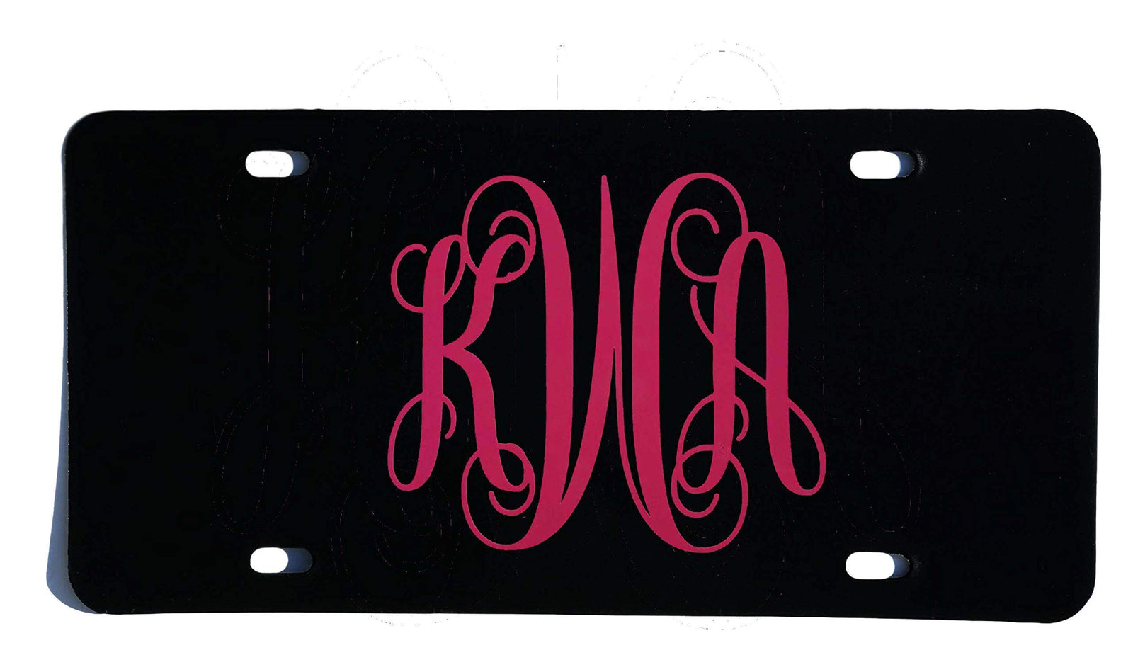 Custom Personalized Monogram Vanity Plate, Initial Front License Auto Tag, Car Accessories, Fancy Initial Letters Design