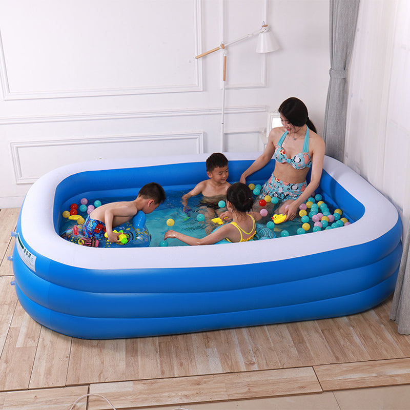 Summerella Familia, 120 inch 3 Layers Portable Inflatable Indoor and Outdoor Swimming Pool  Adults Kids Bath Bathtub Foldable SPA time Family Swimming Pool, Summer Water Party, Toddler, Outdoor, Garden, Backyard