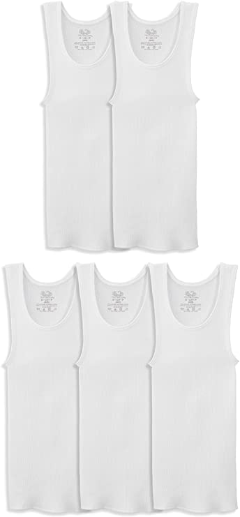 Fruit of the Loom Boys' Cotton Tank Top Undershirt (Multipack)