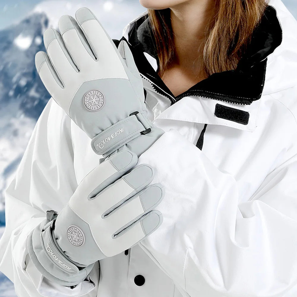 Ski Snowboard Gloves Waterproof wind-resistant Touchscreen, Fits Both Men & Women