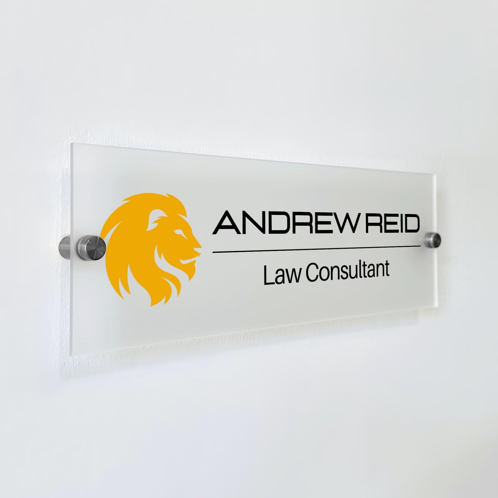 FROSTED Name Plate - Office Decor Reception Sign Door Decor Entrance Sign Ceo Gift Christmas Gift Thanksgiving Gift New Year Gift