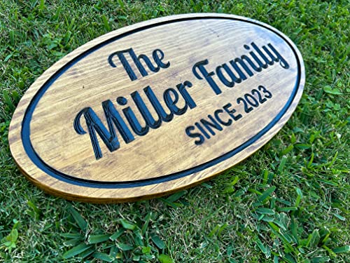 Very Wood Basement - Outdoor Camp & Custom Wood Sign - Pine Trees Wooden Carved Cabin - High-Quality Handmade Mountain Home - Rustic Home Personalized Sign (Circle Engraved Sign)