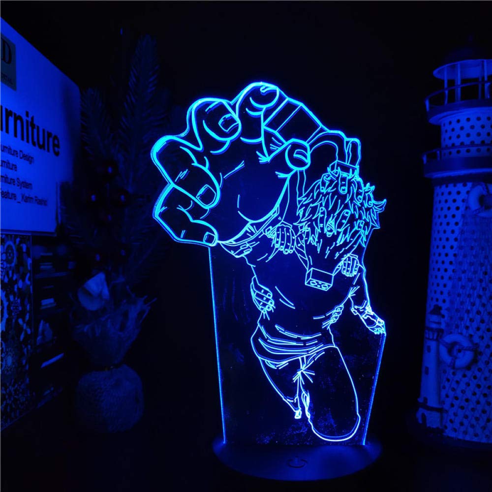 3D Night Light for Kids,Boku no Hero Academia Shigaraki Tomura LED Anime LAMP Nightlights Hero Academia Visual Light Lamp for Home Decor Xmas/Birthday