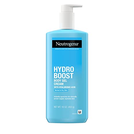 Neutrogena Hydro Boost Hydrating Body Gel Cream with Hyaluronic Acid, Non-Greasy and Fast Absorbing Body Lotion for Normal to Dry Skin, 16 oz