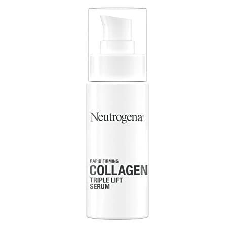 Neutrogena Rapid Firming Collagen Triple Lift Face Serum, Hydrating Serum with Collagen & AHP Amino Acid to visibly Firm & Smooth Skin, Lightweight, Mineral Oil- & Dye-Free, 1 fl. oz