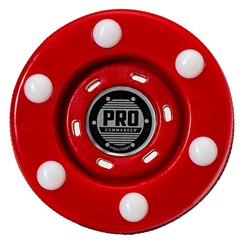 Franklin Sports unisex adult 1 pack Franklin Sports NHL Street Hockey Puck Pro Commander Outdoor Roller Hockey Puck Official Size St, Red, Puck US