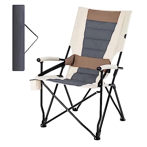 COSTWAY Camping Folding Chair w/Cup Holder 330 LBS Load Capacity for Picnic Camping