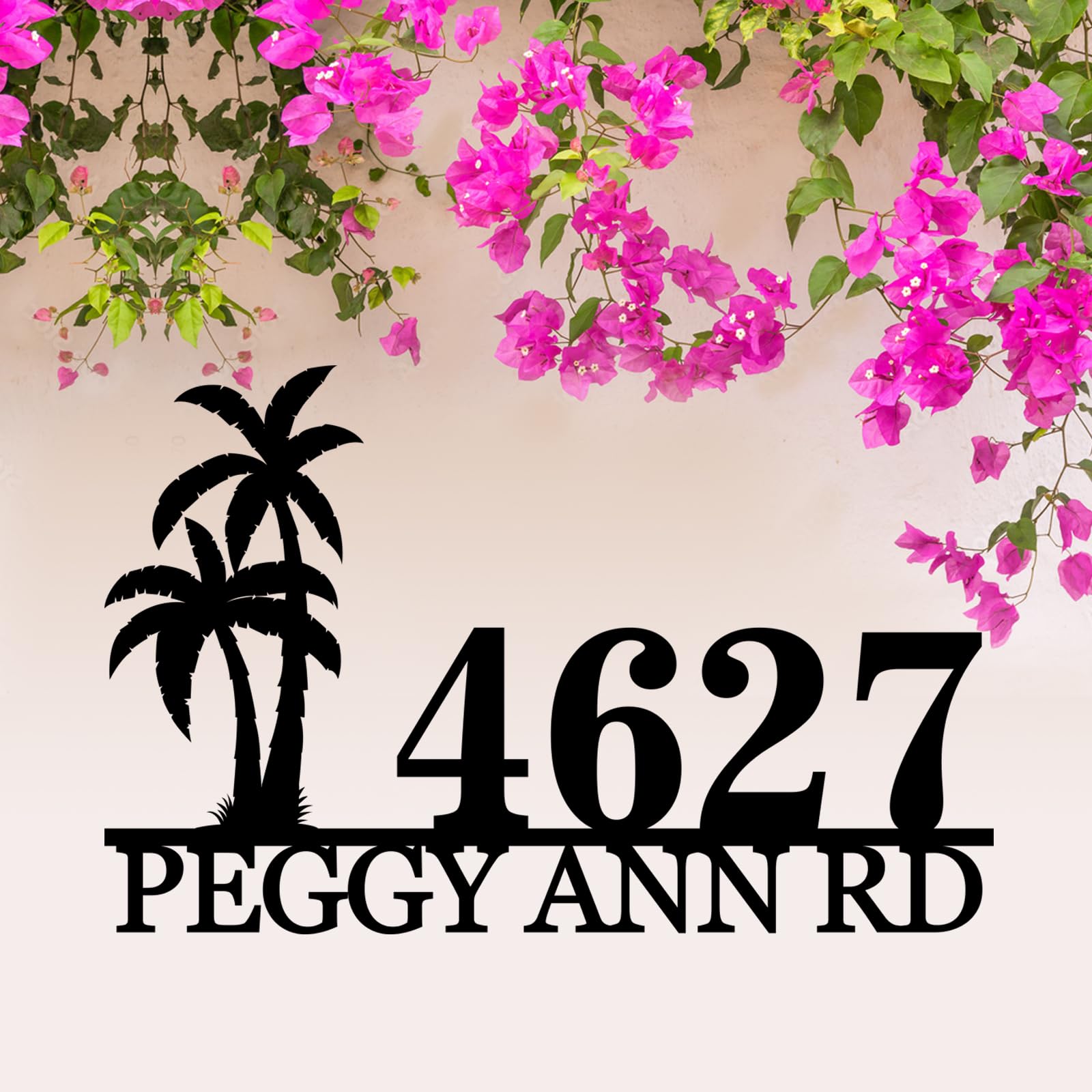 Personalized House Number Sign Coconut Tree Address Sign Custom Address Numbers for Houses House Numbers for Outside Metal Signs for Houses Address Plaques for House Numbers Housewarming Gifts…